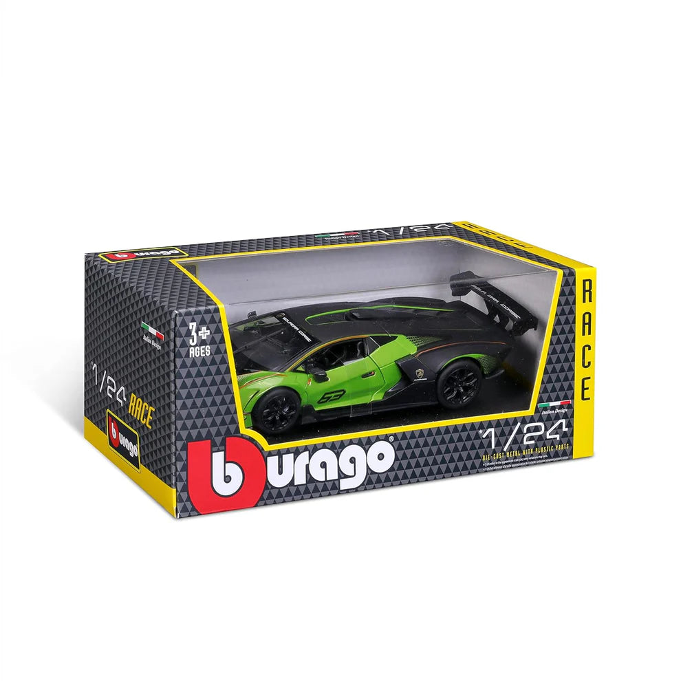 Bburago | Lamborghini Essenza SCV12 1:24 Scale Model car, Green/Black