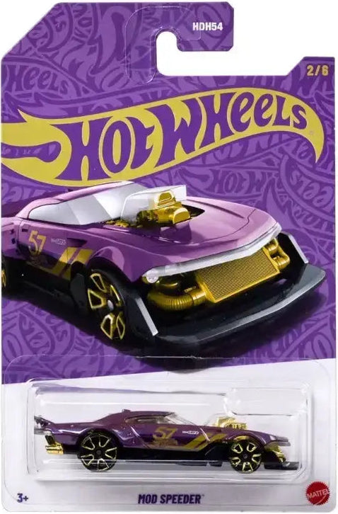 Hot Wheels 57th Anniversary Pearl & Chrome 2025 Mod Speeder