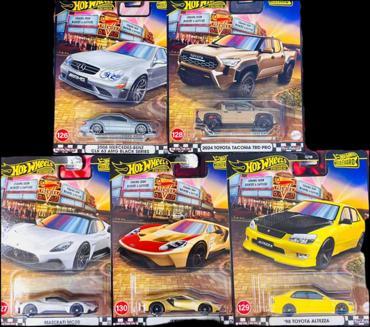 Collection of Hot Wheels toy car packages Hot Wheels Premium 2025 Boulevard Exclusive